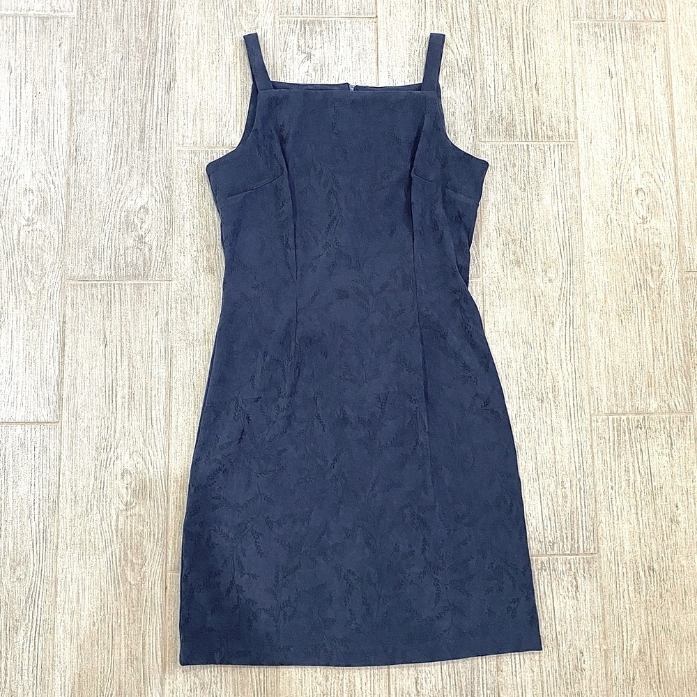 𝅺La Belle Vintage Dark Navy Floral Print Dress Size 5